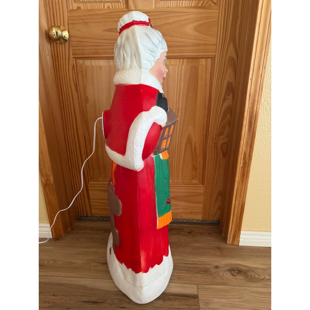 Vintage Mrs Claus Christmas Blow Mold Light Up Outdoor Decor 37 Inch Empire - Picture 8 of 12